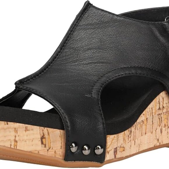 Women's Wedge Sandals PU Ankle Strap Dressy Summer Comfortable Stylish